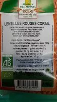 Amount of sugar in Lentilles corail