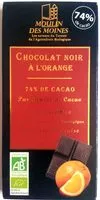 Suhkru kogus sees Chocolat noir à l'orange 74%