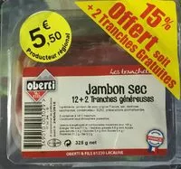 Quantité de sucre dans Jambon sec