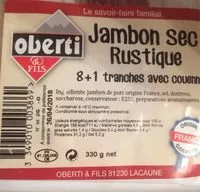 Quantité de sucre dans Jambon sec rustique