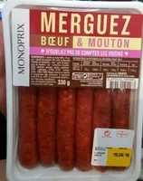 Beef and mutton merguez sausages