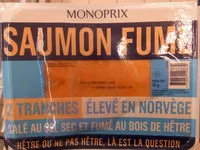 Amount of sugar in Saumon Atlantique, fumé au bois de hêtre et salé au sel sec