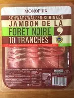 Suhkru kogus sees Jambon de la Forêt noire 10 tranches