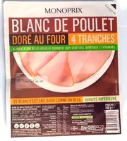 İçindeki şeker miktarı Blanc de Poulet, Doré au Four (4 tranches)
