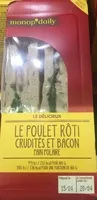Amount of sugar in Sandwich poulet roti crudité et bacon - pain polaire