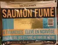 Amount of sugar in Saumon fumé élevé en Norvège