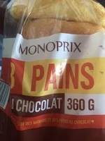 Zuckermenge drin Pains au chocolat