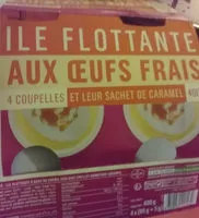 Quantité de sucre dans ile flottante aux oeufs frais