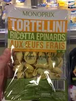 Amount of sugar in Tortellini aux oeufs frais, à la ricotta et épinards