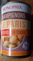 Suhkru kogus sees Champignons de Paris entiers 1er choix