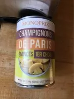 Suhkru kogus sees Champignons de paris eminces