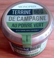 Terrines de campagne au poivre vert