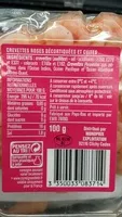 चीनी की मात्रा Petites crevettes roses