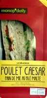 Amount of sugar in Poulet Caesar - Pain de mie au blé malté