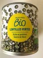 Количество сахара в Lentilles vertes