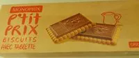 含糖量 Biscuits avec Tablette au Chocolat au Lait