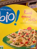 Zuckermenge drin Ravioli épinards ricotta, sauce basilic et parmesan bio