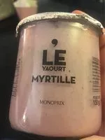 Sucre et nutriments contenus dans Le yaourt monoprix