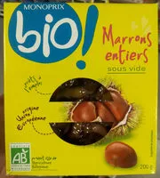 Amount of sugar in Bio châtaignes entières monoprix