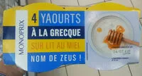 Cantidad de azúcar en Yaourt à la grecque sur lit de miel 150g