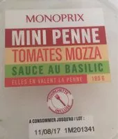 Cantidad de azúcar en Mini penne tomates mozza