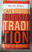 Zuckermenge drin Moulu robuta tradition