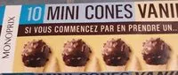 Jumlah gula yang masuk 10 mini cônes vanille