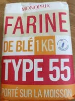 入っている砂糖の量 Farine de blé 1kg