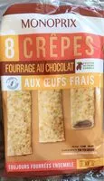 Amount of sugar in Crêpes fourrage au chocolat