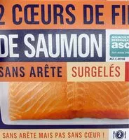 Sokerin määrä sisällä 2 cœurs de filet de saumon