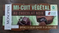 İçindeki şeker miktarı Mi-cuit végétal au chocolat noir