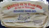 入っている砂糖の量 Beurre demi sel
