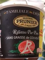 入っている砂糖の量 rillettes pur porc