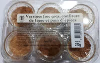 Verrines de foie gras confiture de figue et pain d epices