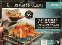 चीनी की मात्रा Filet de poulet a la japonaise sauce saké / wasabi