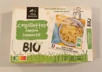 चीनी की मात्रा Coquillettes jambon emmental bio