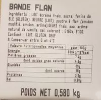 Suhkru kogus sees 580G Bande Flan 27.5X9.5CM