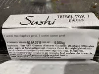 İçindeki şeker miktarı Sushi Tataki mixte 7pièces