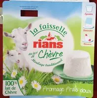 入っている砂糖の量 Faisselle chèvre nature