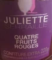 Sucre et nutriments contenus dans Juliette serraille