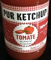 Sucre et nutriments contenus dans Pur ketchup