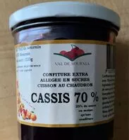 Cantidad de azúcar en Confiture extra Cassis 70%