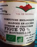 Cantidad de azúcar en Confiture biologique allegee en sucre figue 70 % du roussillon