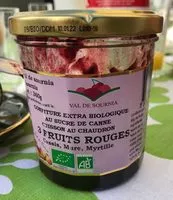 Cantidad de azúcar en Confiture 3 fruits rouges bio