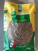 Quantité de sucre dans Bio Lentilles blondes