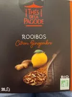含糖量 The ROOIBOS CITRON GINGEMBRE 20 SACHETS