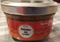 चीनी की मात्रा Rillettes aux crabes