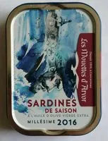 Cantidad de azúcar en Sardines de saison à l' huile d'olive vierge extra Millésimées