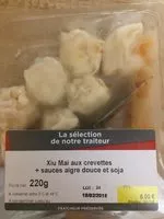 Jumlah gula yang masuk Xiu Mai aux Crevettes + Sauces Aigre Douce et Soja