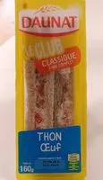 Quantité de sucre dans Le club classique thon oeuf